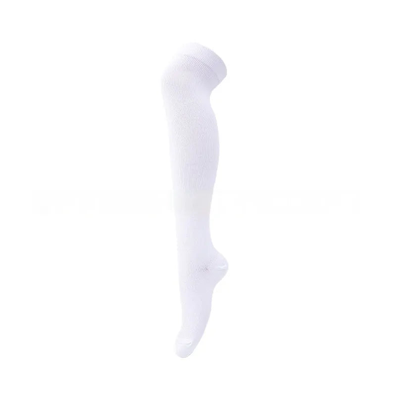 Outdoor sports running cycling long compression socks knee high quick dry polyester in multiple colours