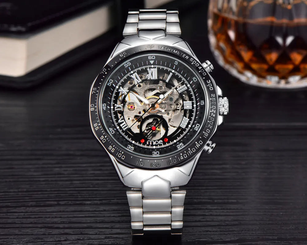 MCE men's mechanical watch with explosion-proof features in professional military-style design