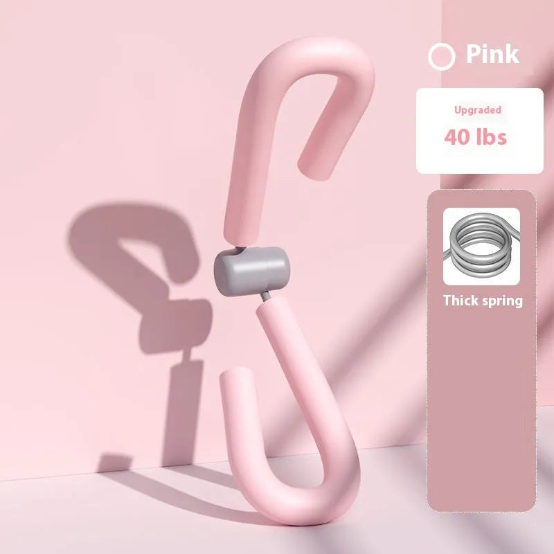 Yoga four piece fitness set showing leg stretcher, pedal puller, yoga ring, and tension rope.