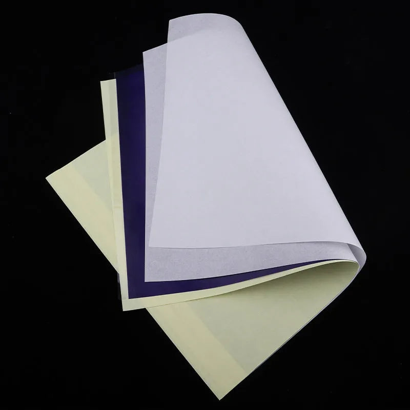 A4 tattoo transfer paper quadruple copy sheets with clear lines for hand drawing and machine conversion