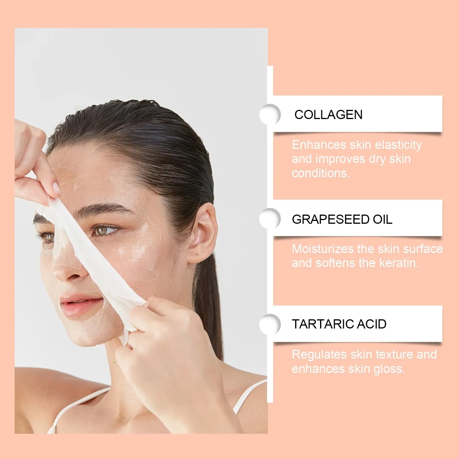 Deep Firming Hydro Collagen Gel Mask in unopened wrapper with green and white packaging