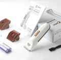 White pet hair clipper with ceramic blade for grooming cats and dogs