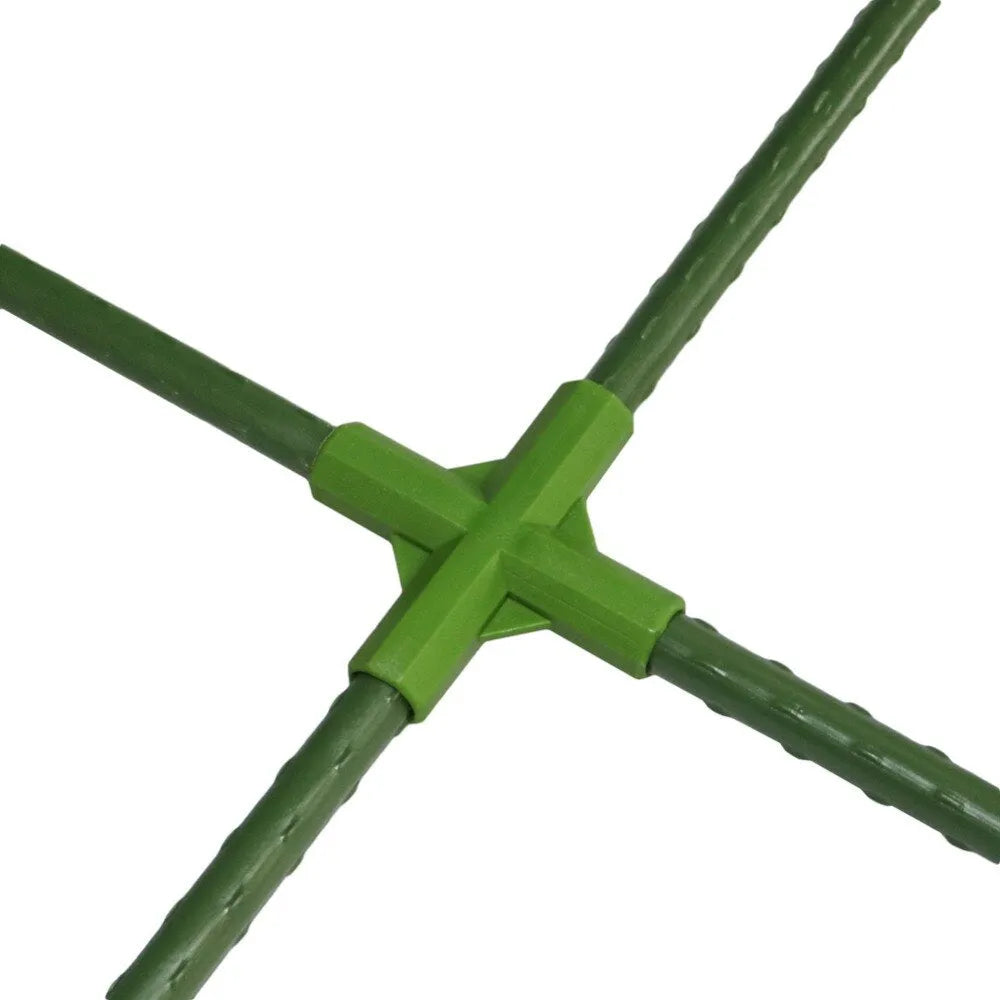 PP plastic 3-way and 4-way connector joints for 11mm garden plant support stakes.