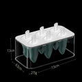Silicone ice cube mold in green with 7.5x9.5x7.5cm format for homemade popsicles