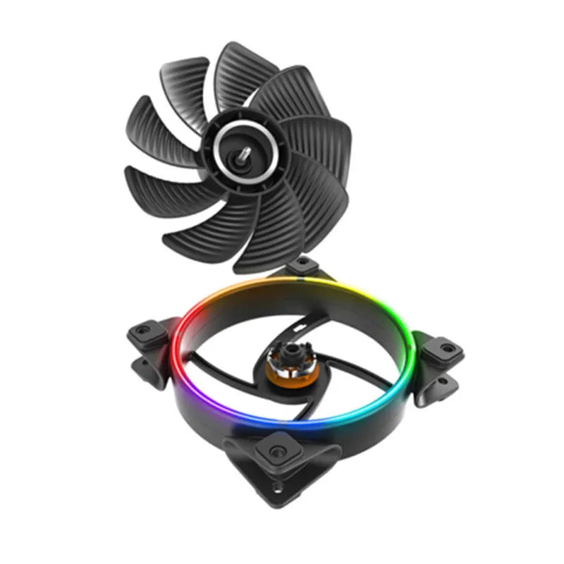 Three black 12 cm FRGB PC cooling fans with hydraulic bearings