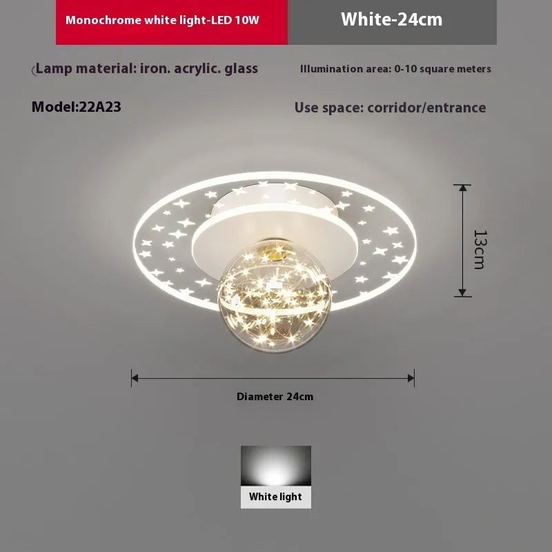 Modern simplicity style LED ceiling lamp in gold, black or white for hallways.