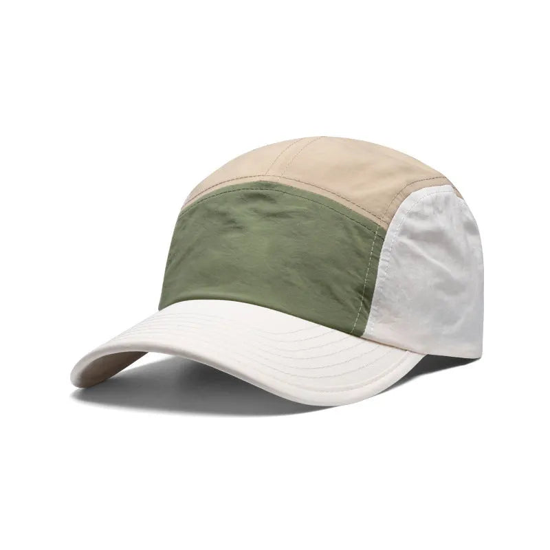 Men's quick-drying polyester-cotton baseball cap with curved brim in four colour options