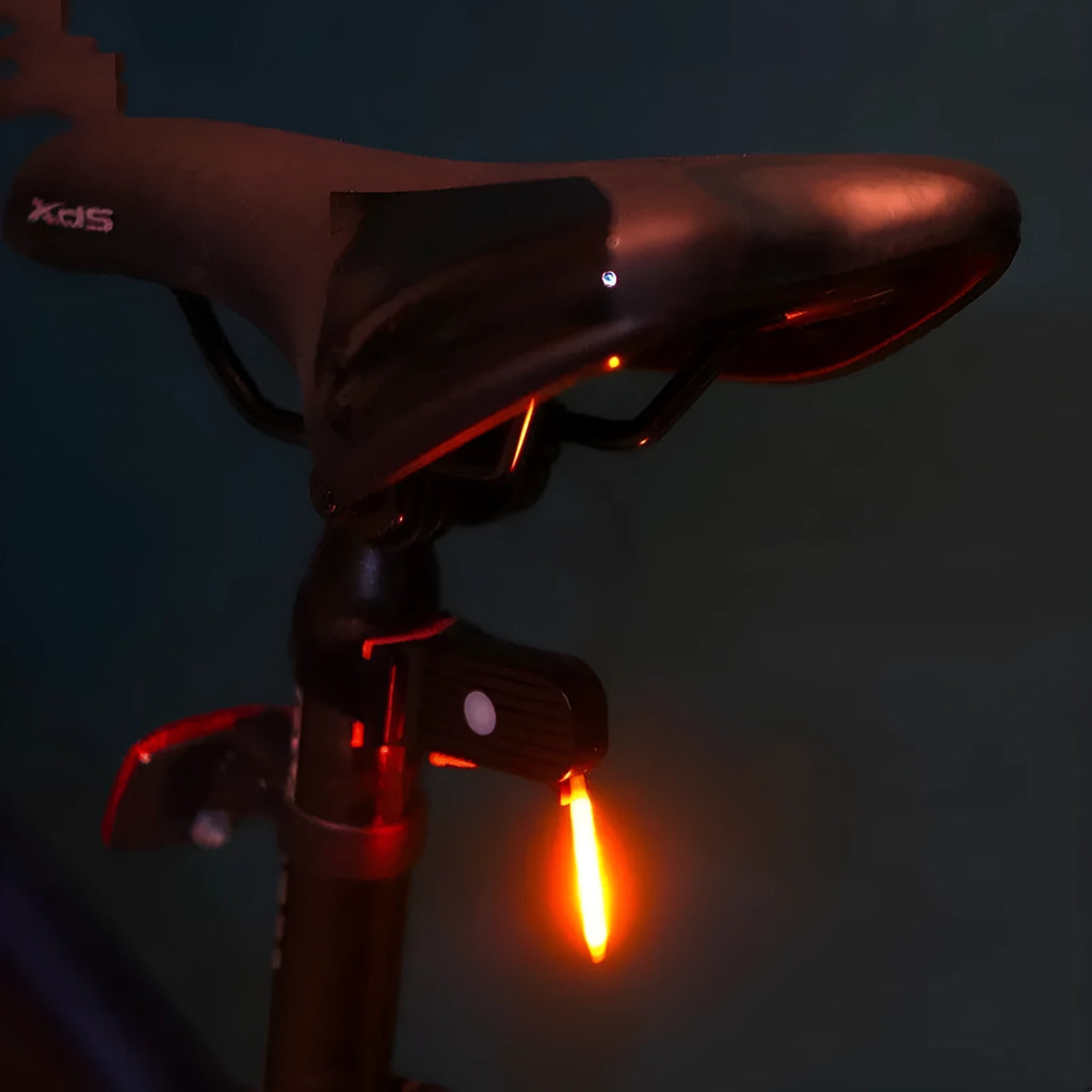 USB rechargeable waterproof cycling taillight available in five colour options