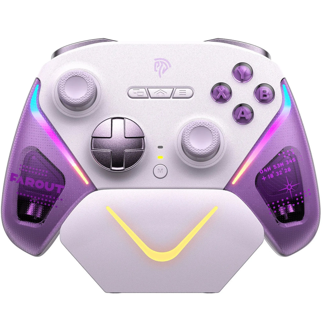 Rocker Smart Startstop Charging Base for game controllers in black, green, or purple.