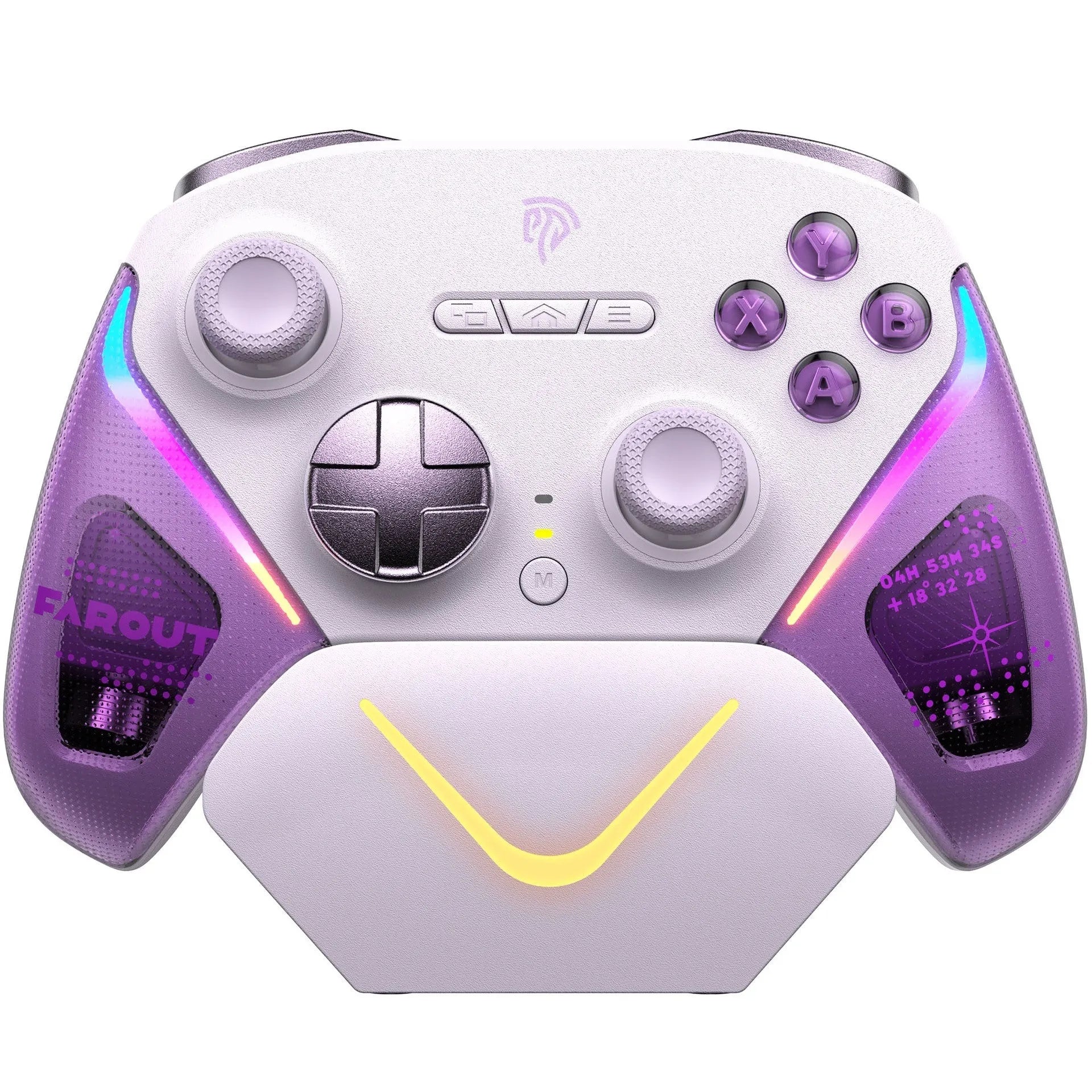 Rocker Smart Startstop Charging Base for game controllers in black, green, or purple.