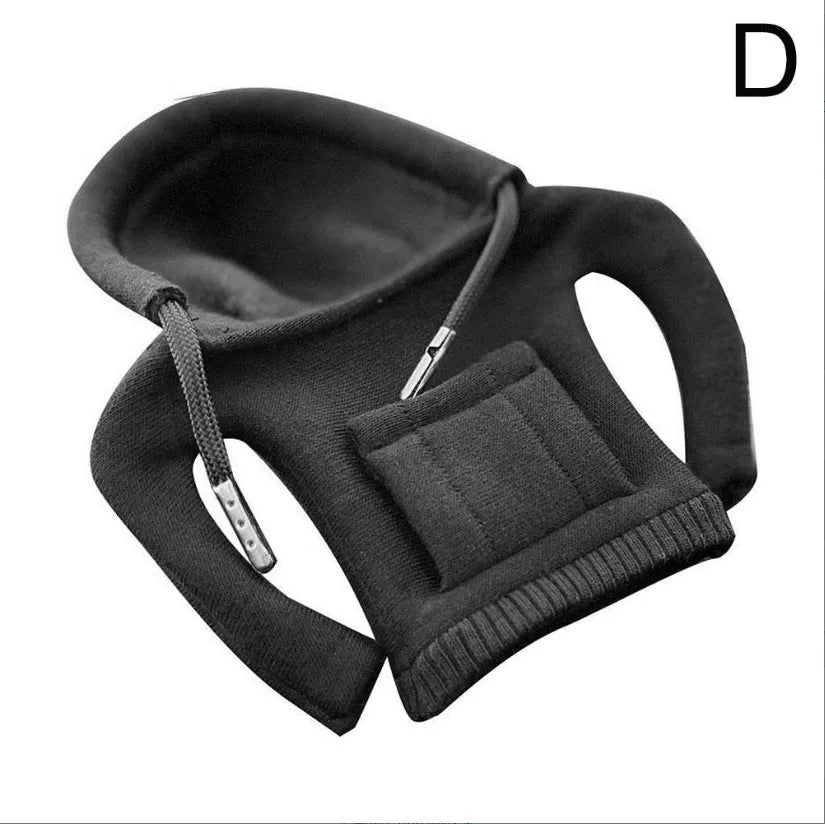 Cloth gear shift knob hoodie cover in assorted colours showing 13x8cm size for manual and automatic cars.