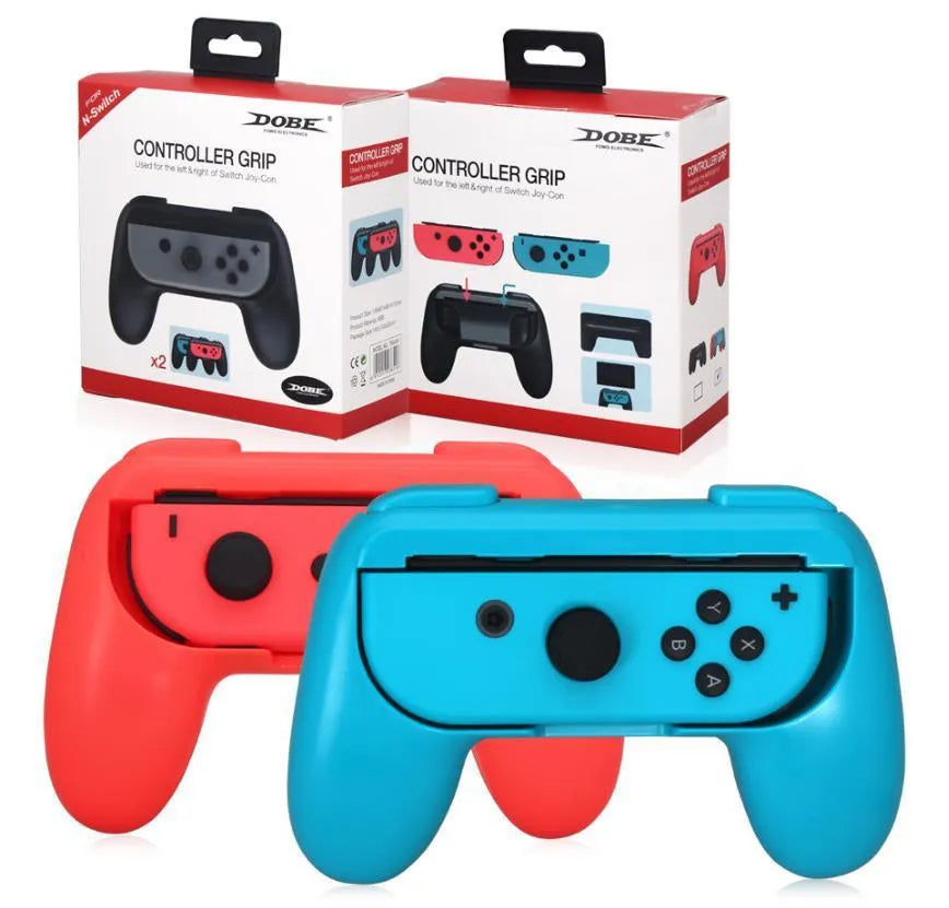 Black ABS plastic handle grip attached to a Nintendo Switch Joycon controller