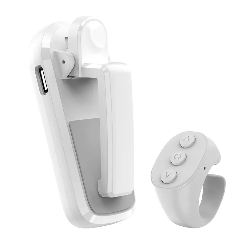 Wireless page turner remote control with clicker for hands-free reading on tablets and e-readers.