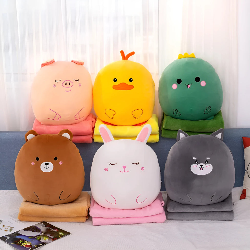 Stretch velvet plush toy animal collection with down cotton filling in six styles including bear and dinosaur