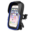 Universal mobile phone bicycle mount with touch screen on handlebars