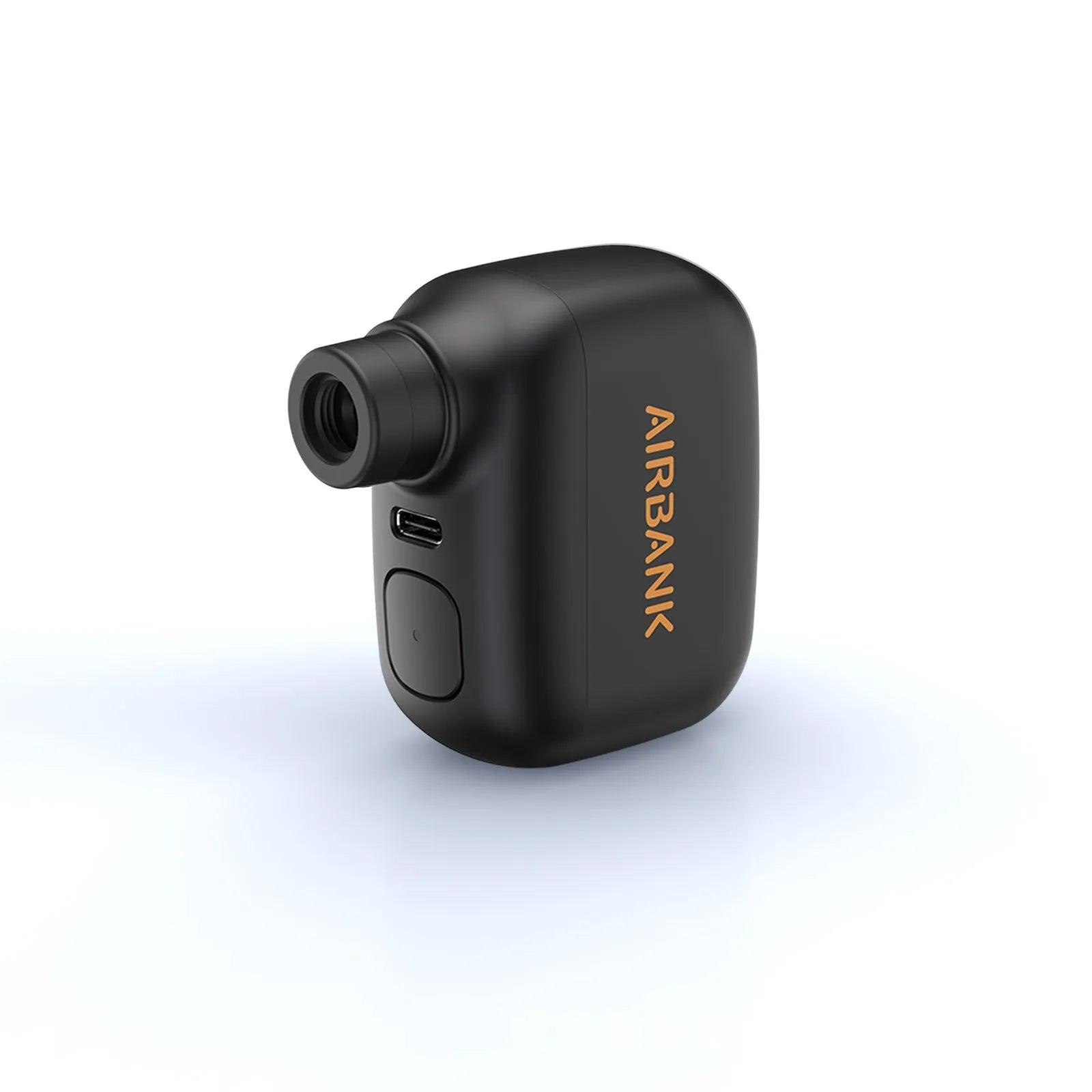 Black AS100 electric bicycle pump with USB charging cable and waterproof storage bag