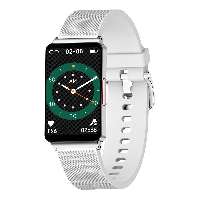 Blood Glucose EP08 Smart Bracelet in black, gold, or silver with touch screen and TPU strap
