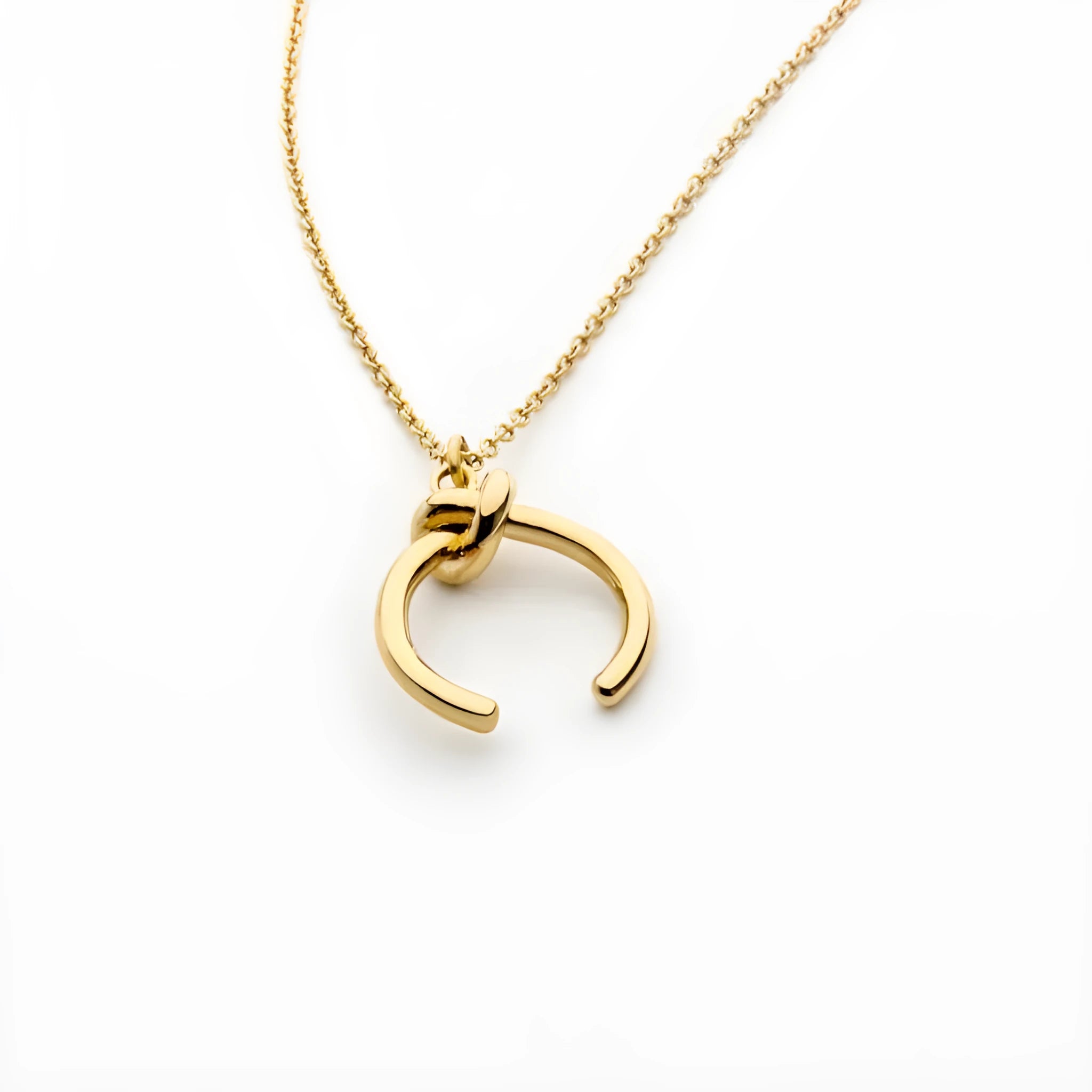 Geometric pendant on an adjustable copper chain necklace with gold or silver electroplated finish.