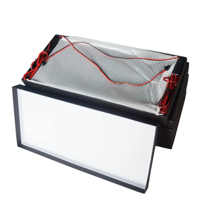 Two plastic-housed LED licence plate light bars for commercial vehicle conversion with 15 lamp beads per unit