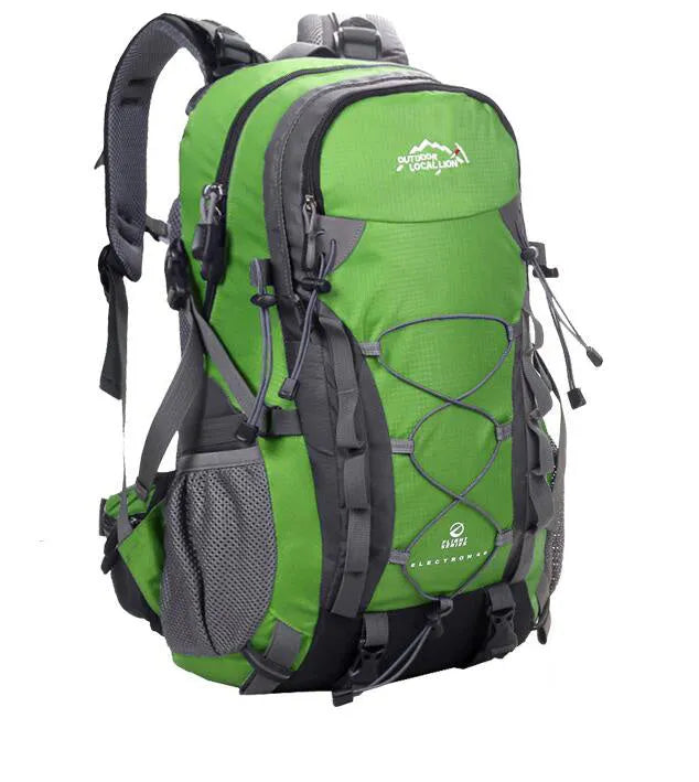 Green leisure sports backpack with 20-35 litre capacity for outdoor activities like hiking and running