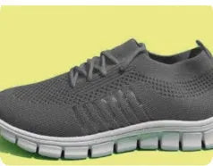 Women's breathable mesh flat shoes in various colours with front tie and round toe.