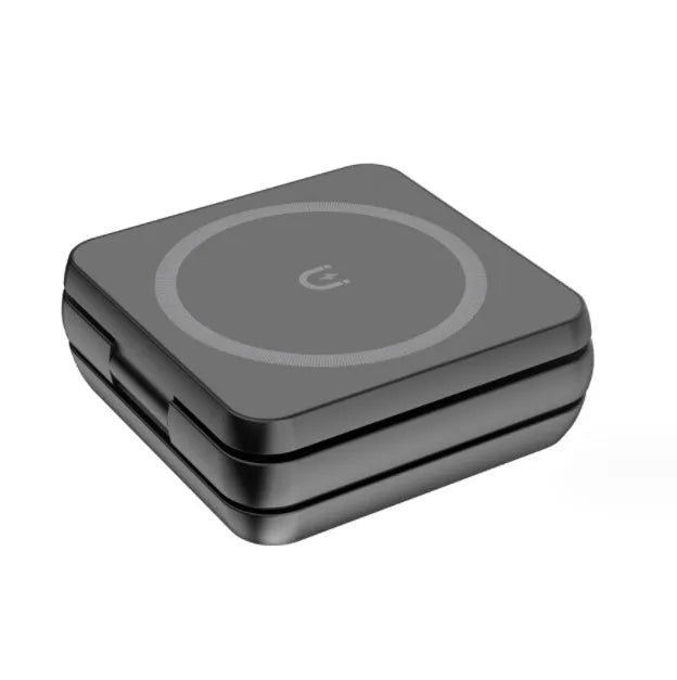 Folding desktop wireless charging bracket for Apple, Samsung and Google Pixel Watch devices