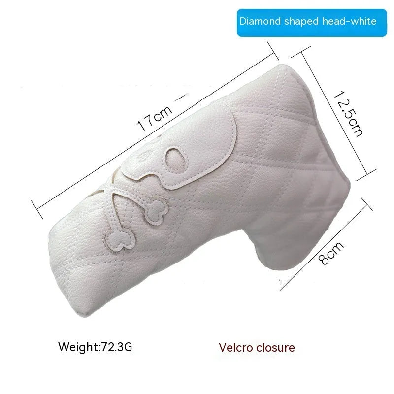 Colourful golf putter sleeve for straight bars with novelty designs and waterproof PU construction
