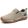 Men's plus size suede casual shoes with soft rubber sole, shown in grey.