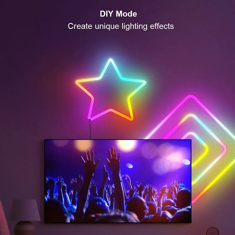 3 metre RGB LED neon strip with music sync capability and waterproof interior lighting