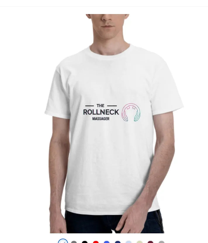 Cotton print T-shirt in size M with graphic design on front, short sleeves, round neckline