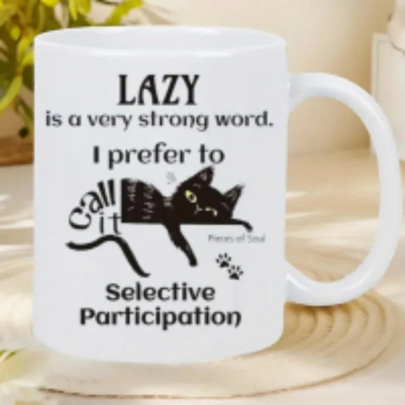 White ceramic mug with picture style design for thermal transfer customisation