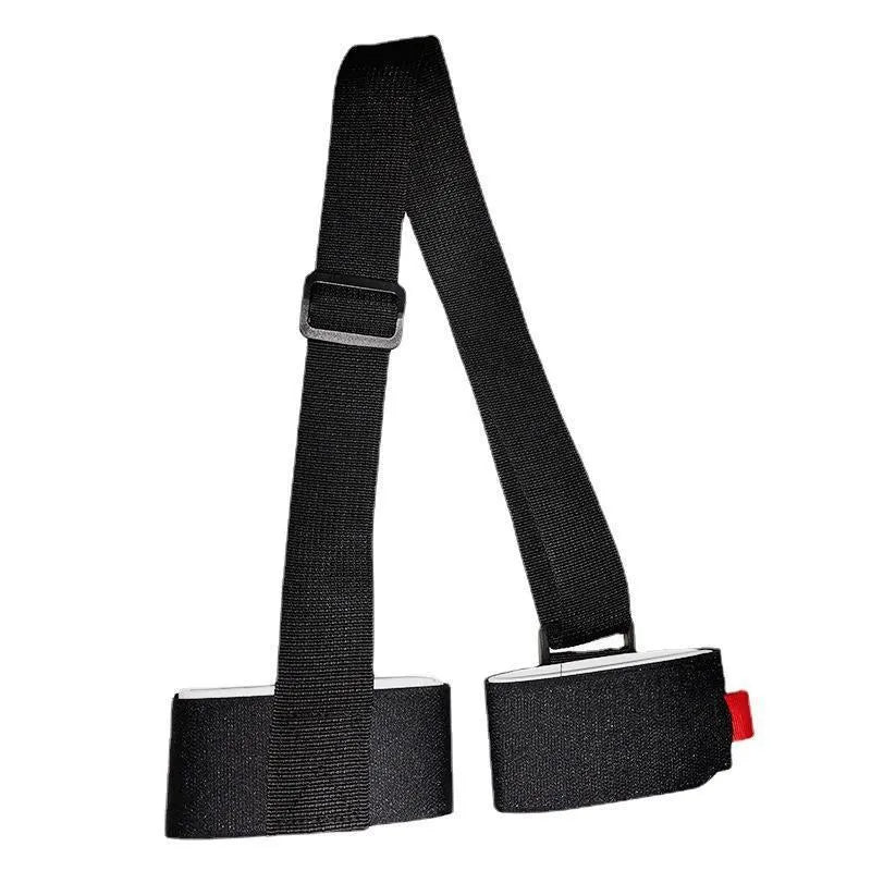 Fixed sewing skiing bandage with double-board adjustable design and hook and loop closure