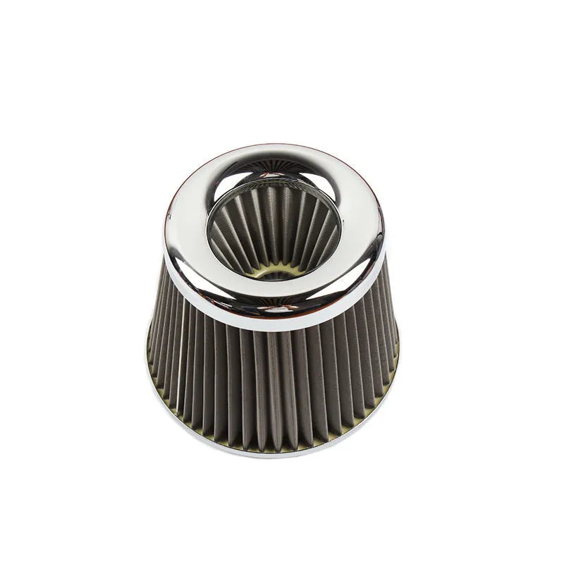 Baked blue aluminium alloy large flow intake mushroom head air filter for universal vehicle fitment with clamp