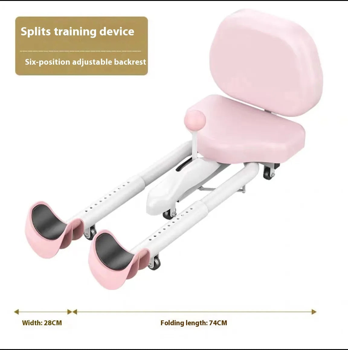 Steel frame leg stretching equipment with foam padding in blue colour