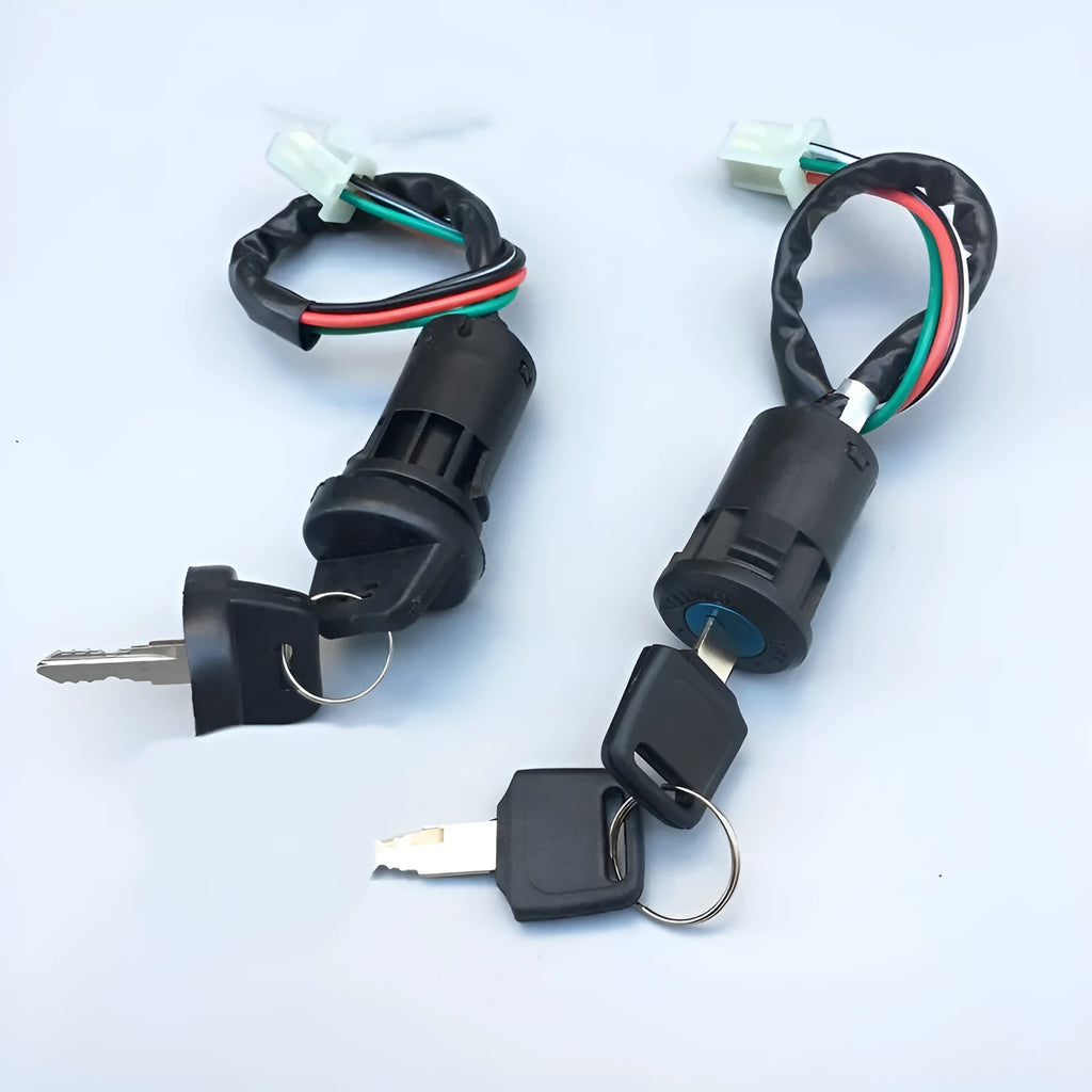 Waterproof electric door lock for vehicles with multiple wiring configuration options