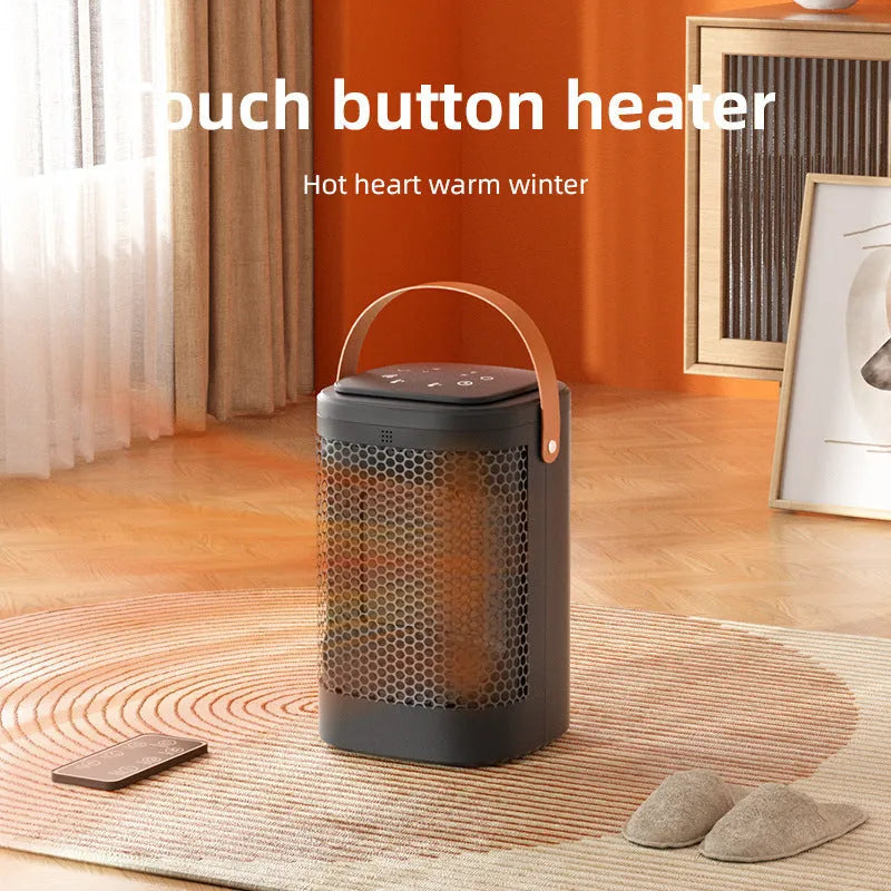 White hot and cold air heating radiator with touch screen display and remote control for room heating