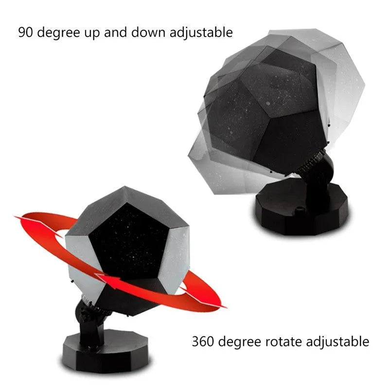 LED star projector night light projecting constellations on ceiling with remote control