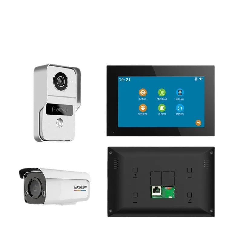 10 inch video intercom doorbell system with colour HD camera and Ethernet connection