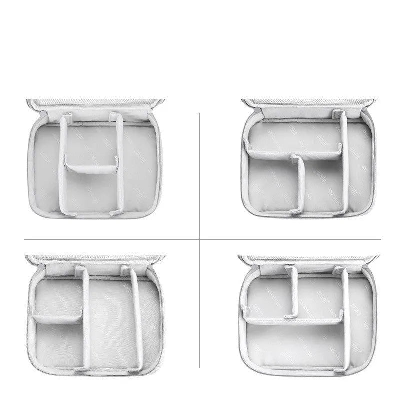 Black and grey EVA digital storage bags showing hand bag shape with carrying handle