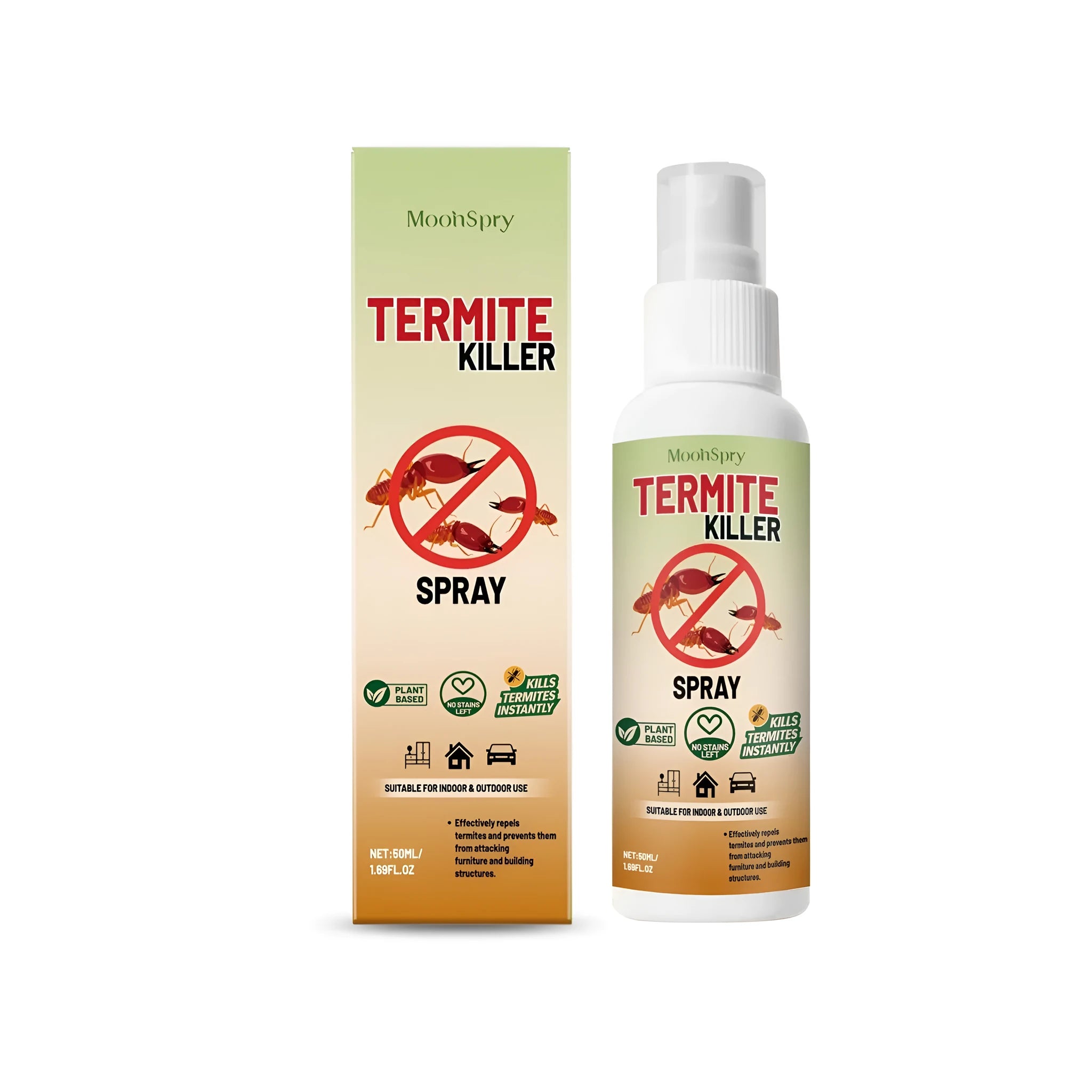 50ml termite killer spray canister with aerosol nozzle for indoor pest control