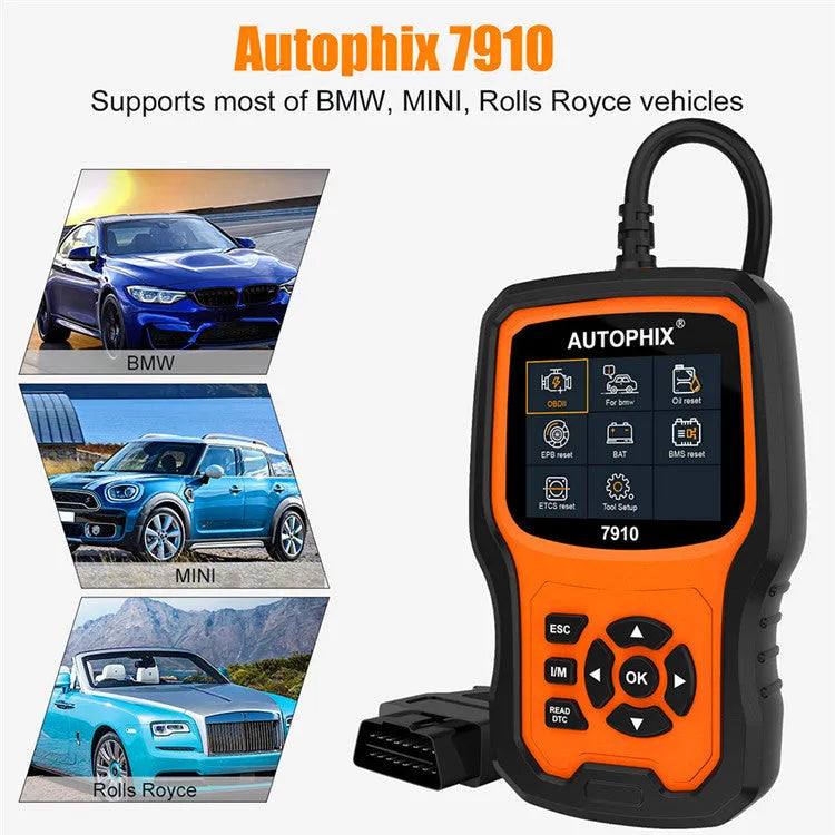 Autophix 7910 handheld automotive diagnostic scanner and OBD2 code reader tool
