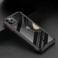 Transparent silicone mobile phone case for iPhone 11 on a table.