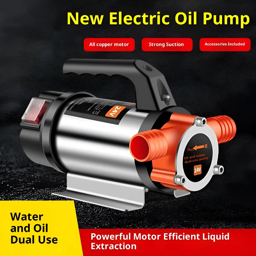 24V DC pumping oil pump with stainless steel body for oil and water dual-use transfer