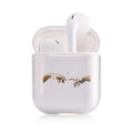 Transparent clear plastic protective cover for Apple AirPods and AirPods Pro charging case.
