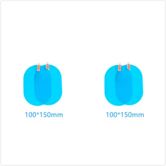 Blue oval anti-moist waterproof side mirror sticker with nano hydrophilic technology for car rain safety