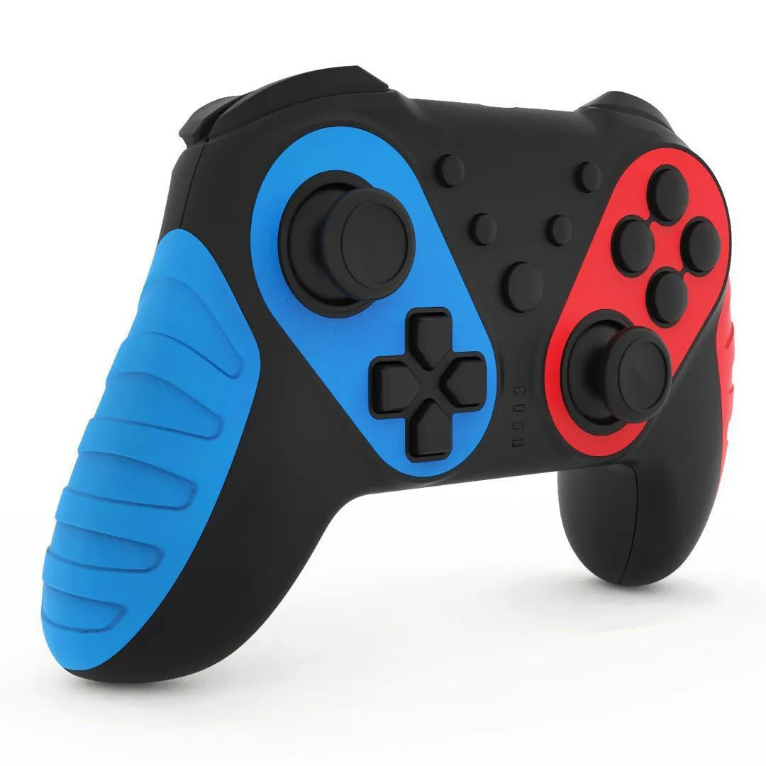 Red and blue wireless Bluetooth gamepad for Nintendo Switch and PC gaming