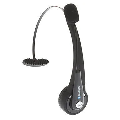 Black and silver Bluetooth headset with headband design for PS3 and mobile phone voice chat