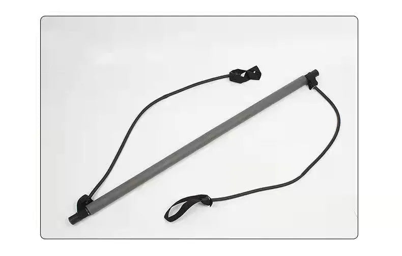 92cm Pilates bar with stainless steel tube and foam grip in light blue on a white background