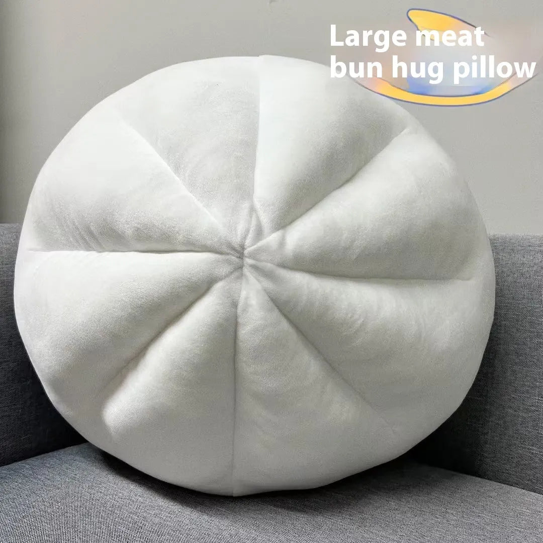 Stuffed bun pillow plush doll in steamed meat dumpling design, 40cm soft fabric cushion for home decor
