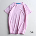 Men's solid colour combed cotton t-shirt with round neck and short sleeves